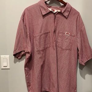 Ben Davis Red Striped made in USA shirt size XXL